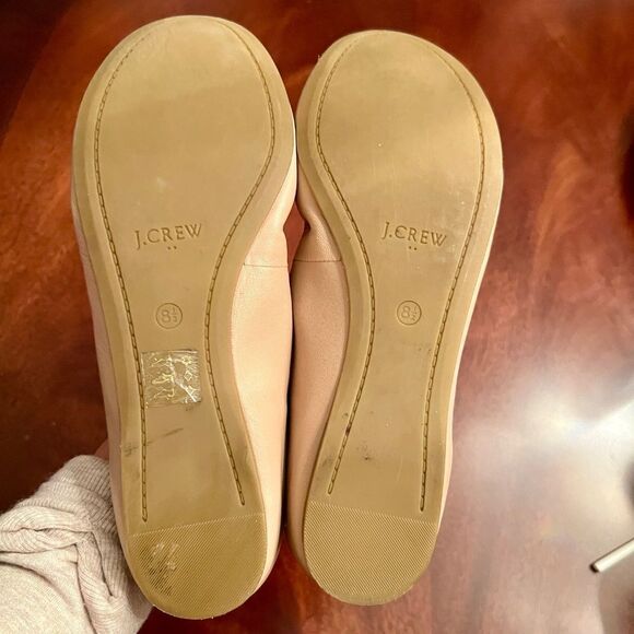 EUC J.Crew Factory Cece Ballet Flats in Nude Leather Size 8.5 M - Picture 6 of 7